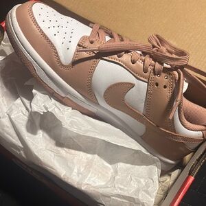 Nike White and Tan Sneakers